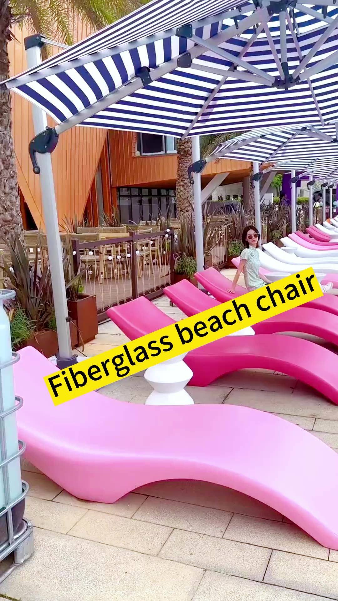 Outside Hotel Sun Bed Pool Chairs Sun Lounger Swimming Artistic Design