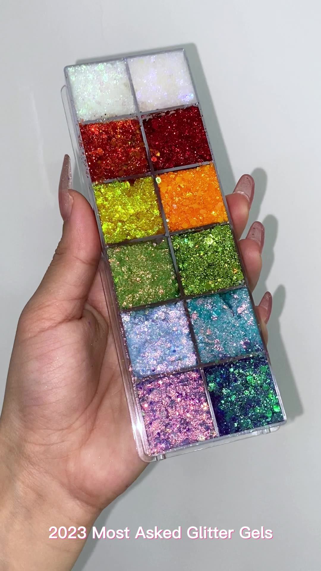 12 Colors Body Glitter Gel Eyeshadow Face Hair Waterproof Brightening