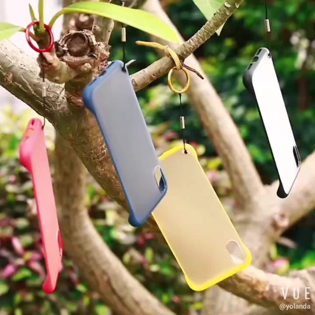 New Arrival Frameless Design Matte Frosted Back Case With Metal Ring