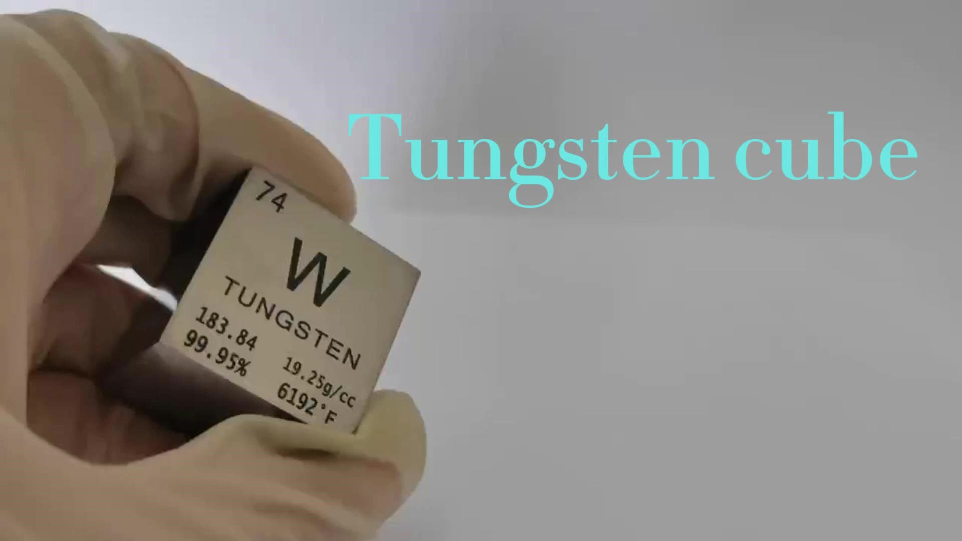 1 Inch Tungsten W Cubic Periodic Table Cube 99.95 Pure Tungsten Cubic