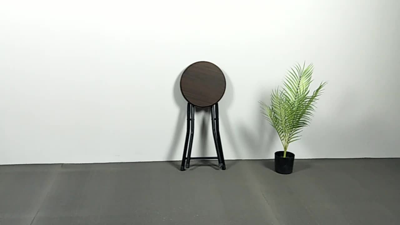 Round Step Folding Stool With Mdf Board And Pvc Surface Buy Round