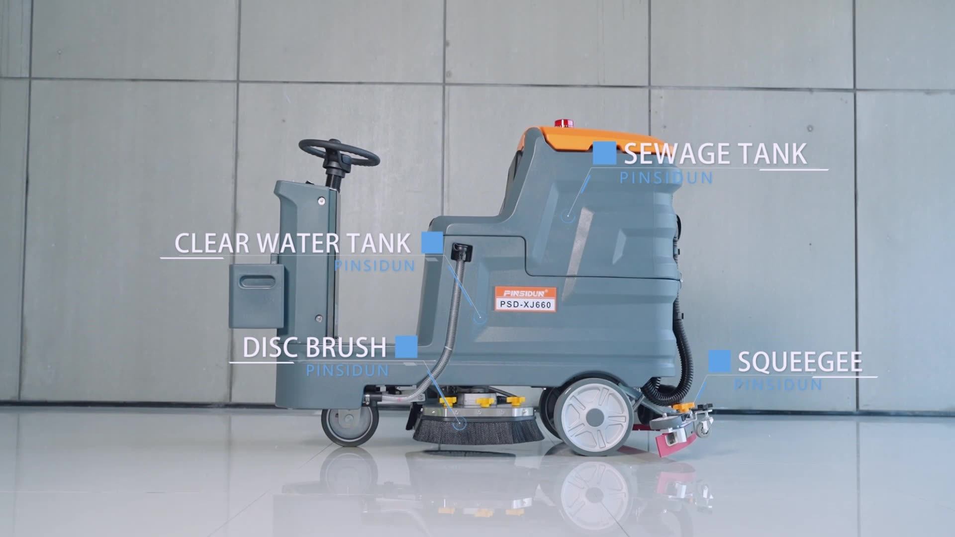 Psdxj600 2024 New Trend Fast & Efficient Speedy Floor Scrubber For