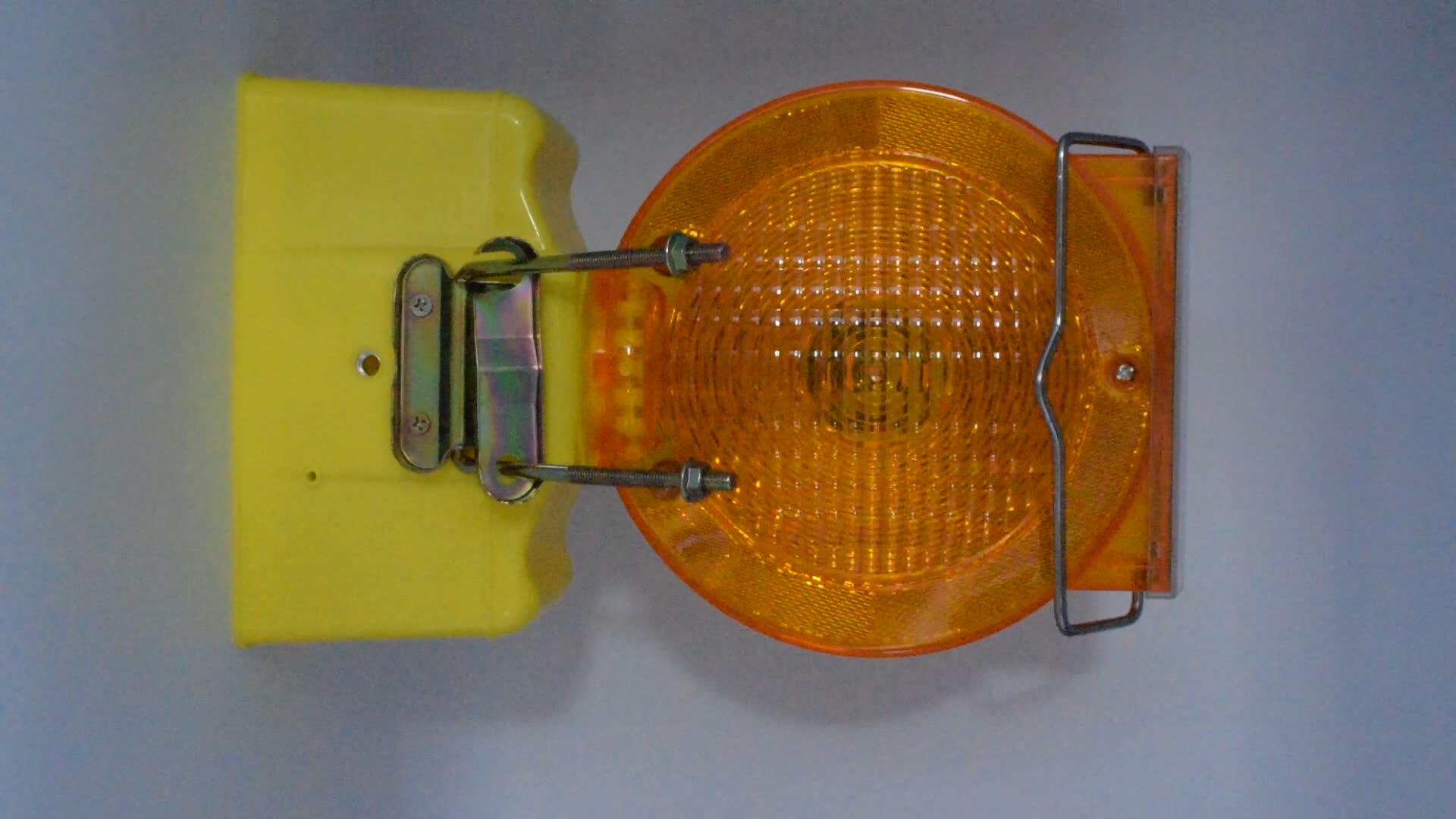 Solar Power Led Blinking Flashing Warning Light Road Block Light