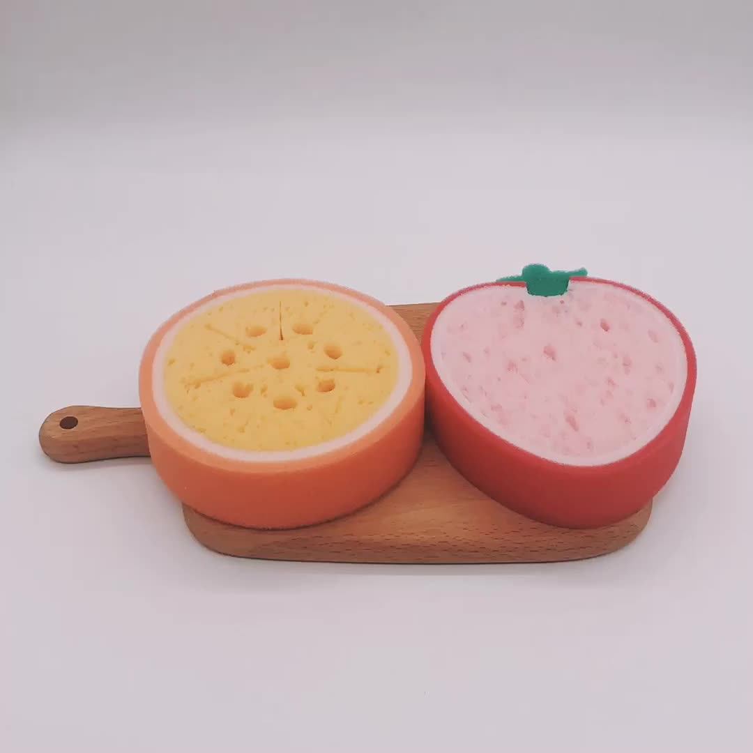Cute Strawberry Shape Japanese Body Cleaning Bath Baby Sponge Buy
