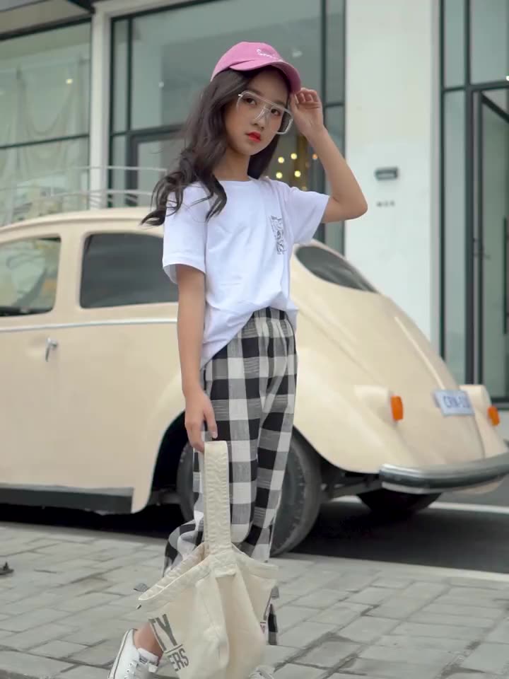 Korean girls ' summer suit middle child 2021 new summer children's clothes ten 12-year-old 13 girls foreign school