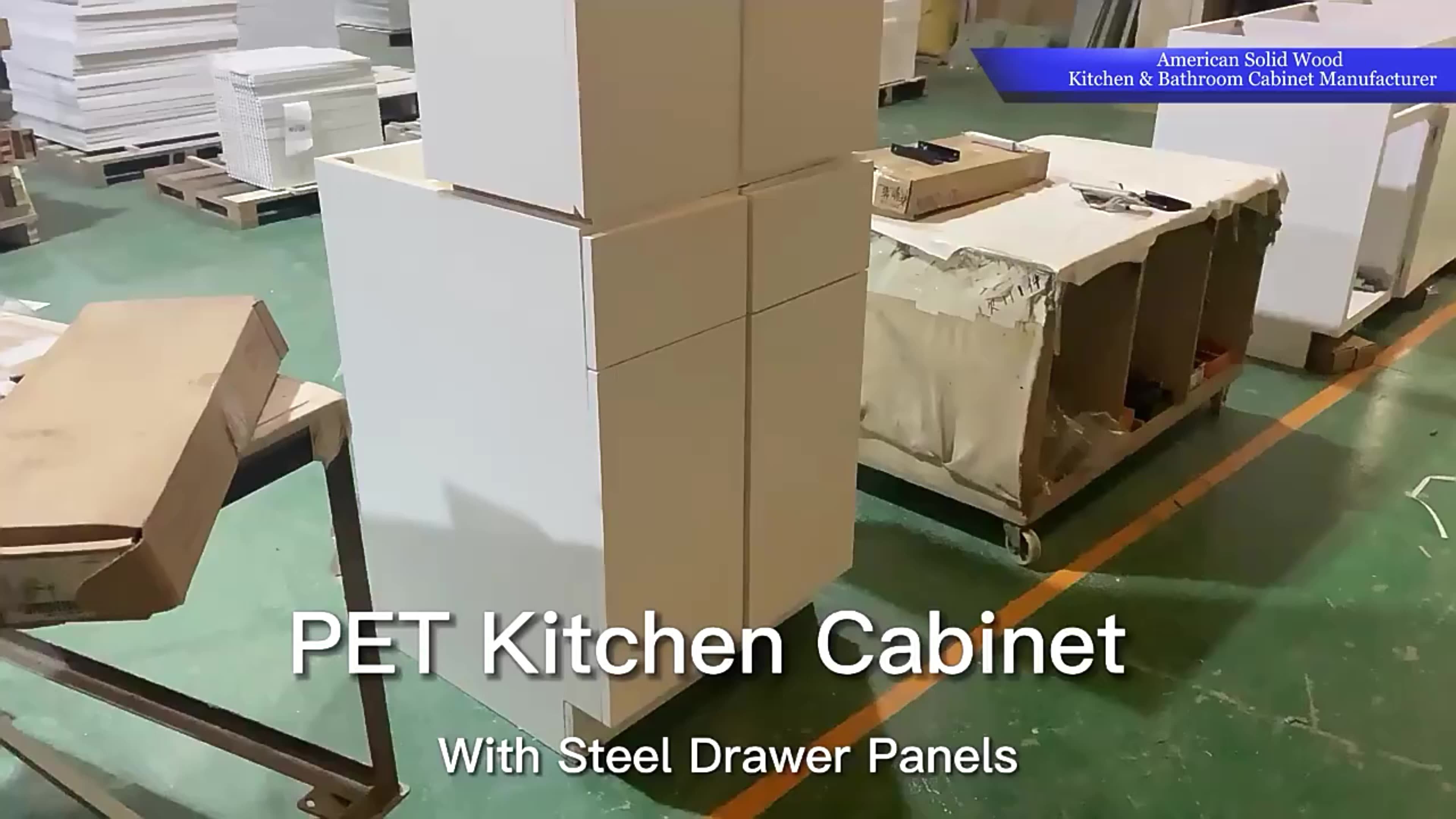 Home Improvement Kitchen Cupboard Ghana White Pet Lacquer High Glossy