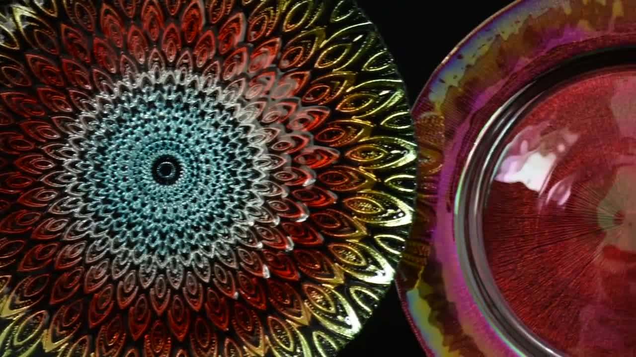 Samyo Wholesale 13 Inch Sliver Glass Under Plates Colored Glass Plates