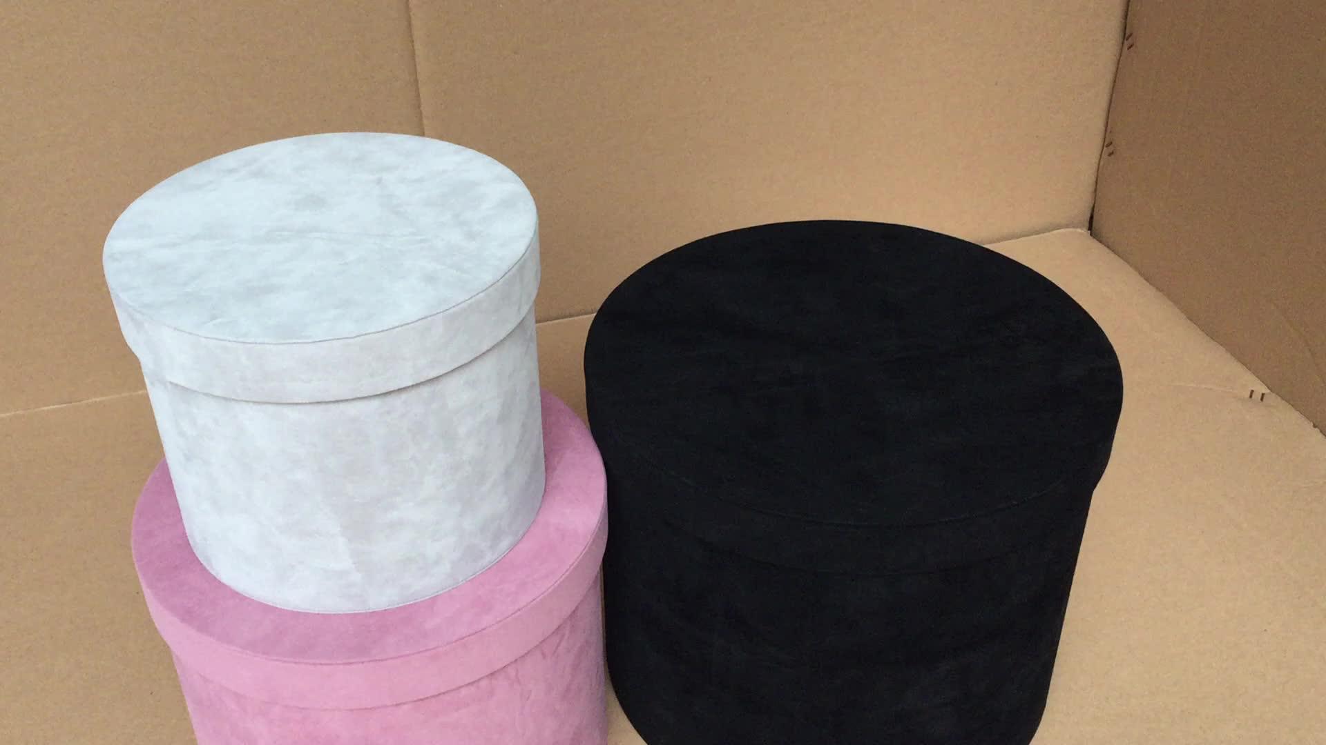 Custom Made Suede Rose Box,Velvet Hat Box,Velvet Flower Box Buy