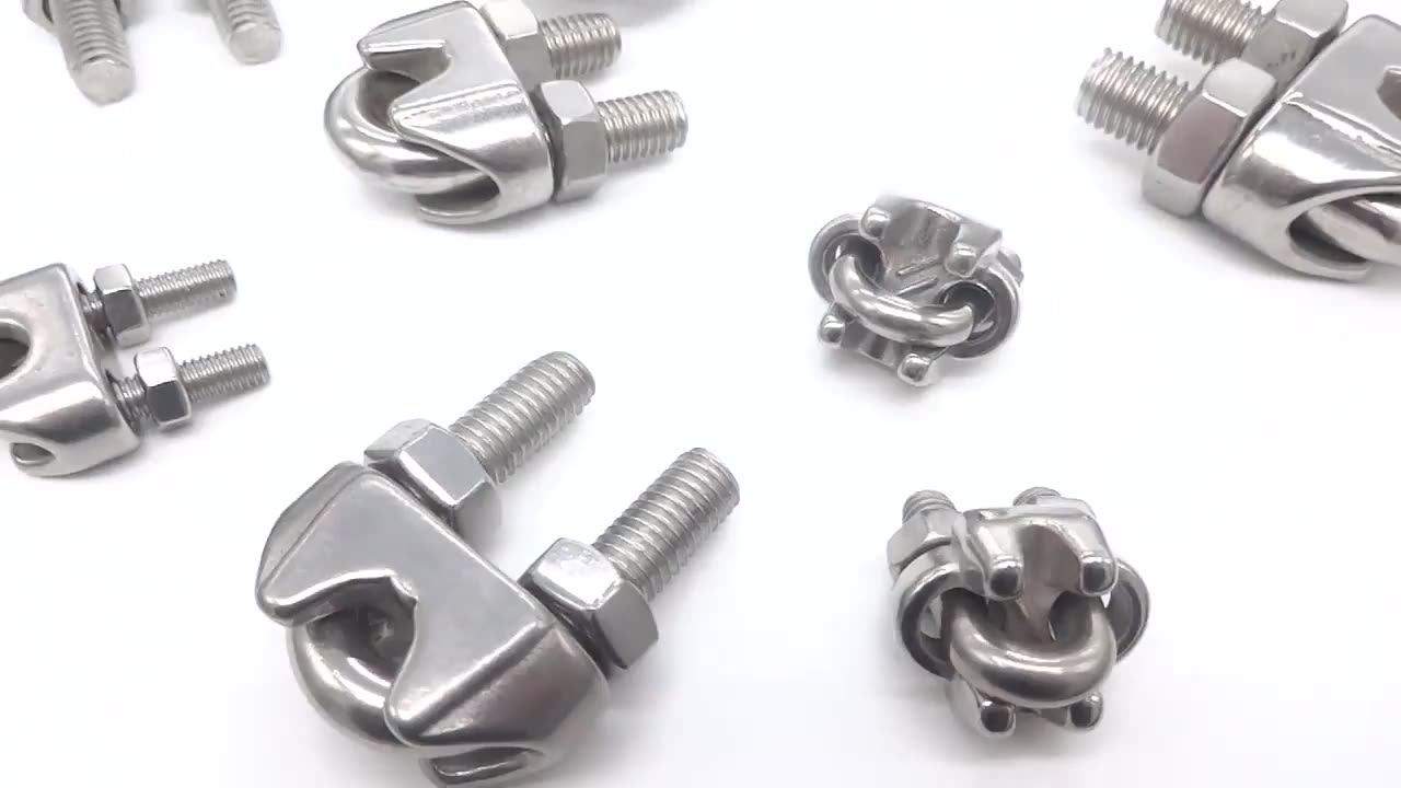 U Bolt Shape Malleable Wire Rope Clips Us Type 3/8 Inch For Saddle