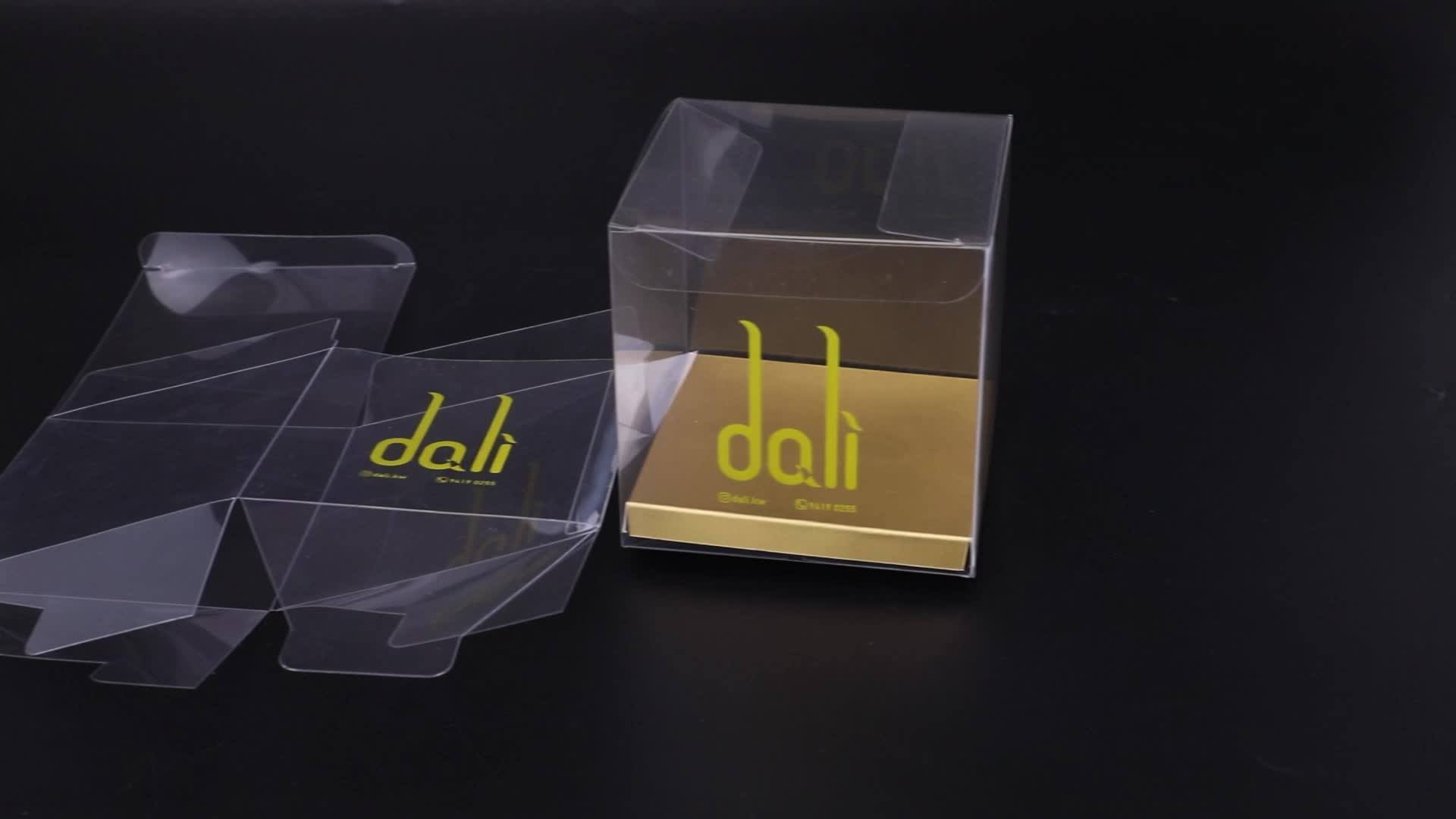 Clear Pvc Plastic Cube Wedding Favour Sweet Chocolate Candy Packaging Gift Boxes With Paper Gold