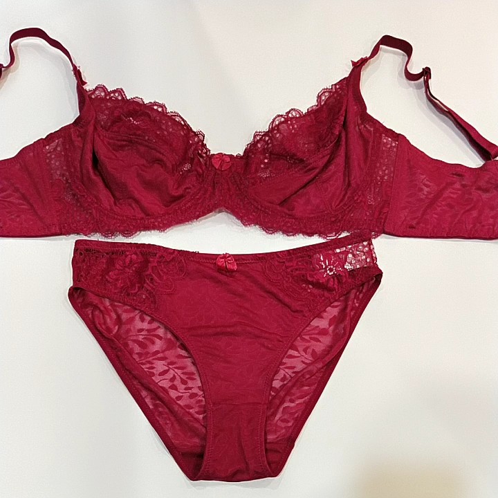 Oem G,H,I,K Cup Bra And Bikini Sets Matching Ladies Red Big Cup Bra And