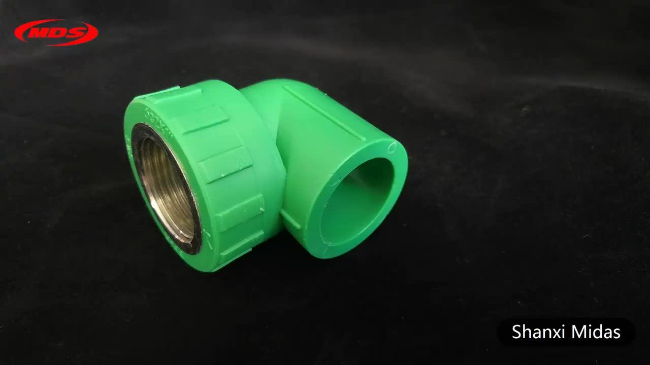 Chinese Factory Plastic Water Pipe Connectors Green Din Standard Ppr