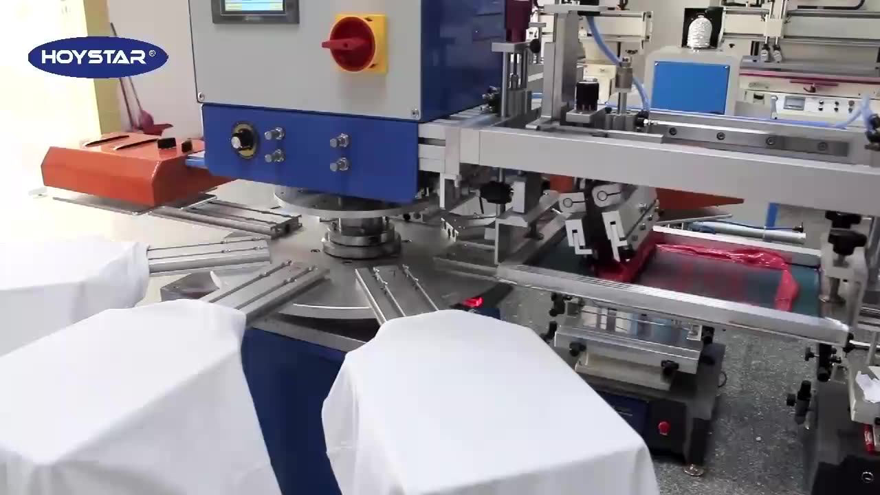 2 Color Rotary Silk Screen Printing Machine Tshirt Printing Machine