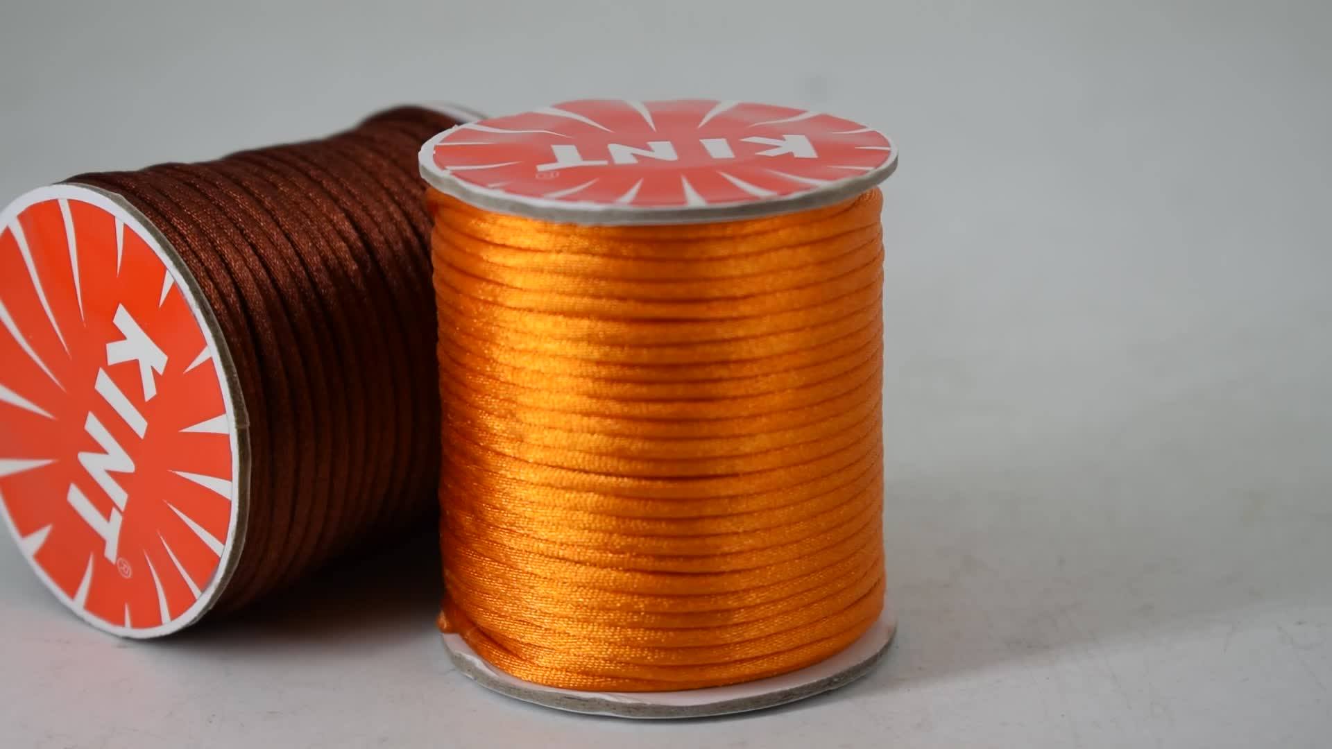 Rose Red Korean Silk Thread Nylon Thread For Woven Chinese Knot 2.5mm