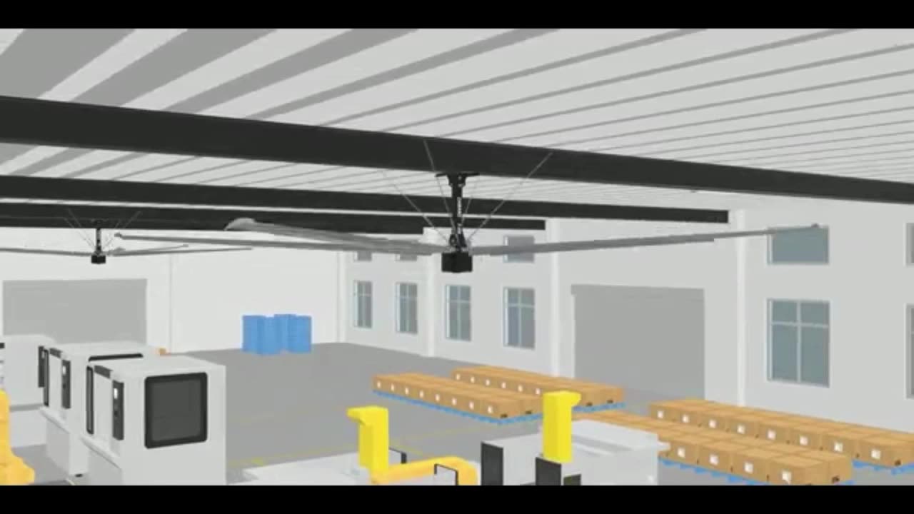 Factory Direct Supply 20ft Pmsm Motor Hvls Large Ceiling Fans For Distribution Center Buy Pmsm