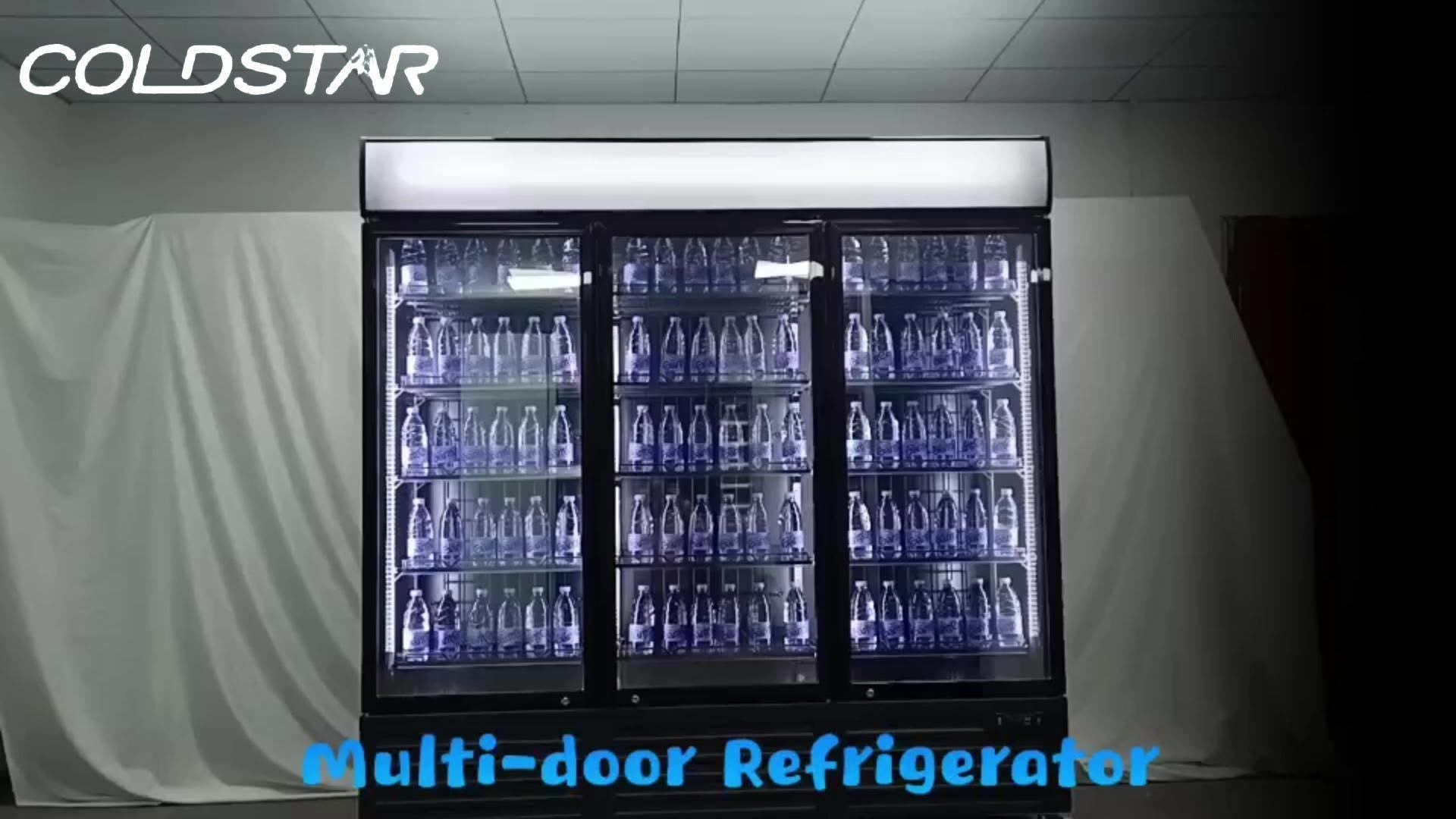 Etl Fieldbar Drink Vitrine Cooler Cold Beer Side By Side Glass Commercial Vertical