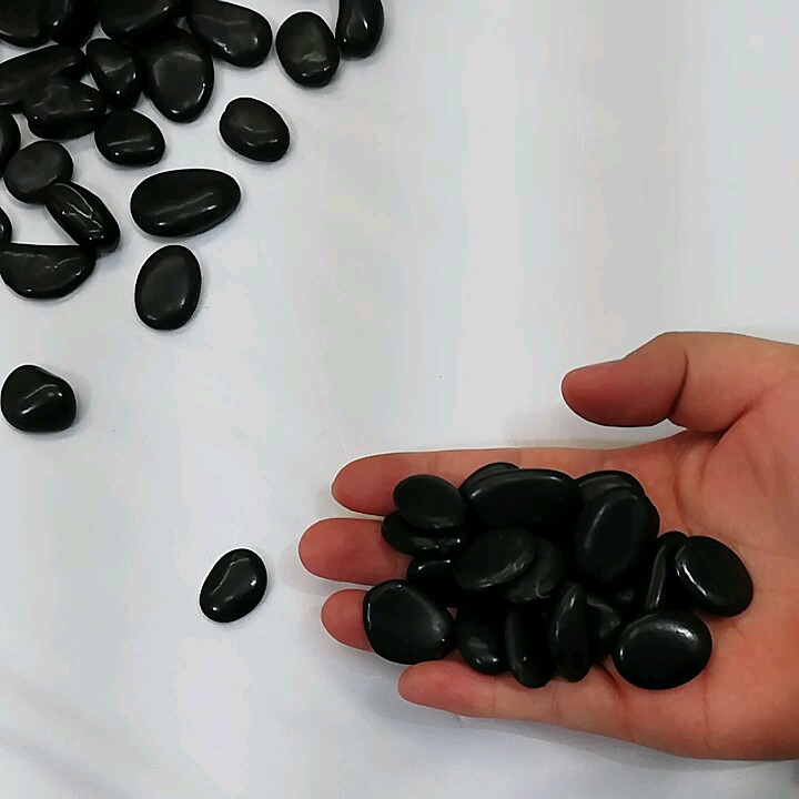 Black Decorative Polished River Pebble Stone Buy Black Decorative