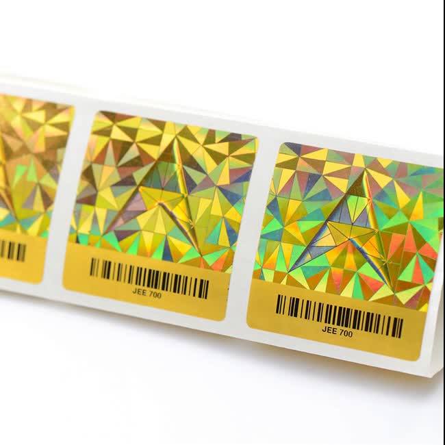 Printing Custom Anti Counterfeiting Laser 3d Bar Code Hologram Sticker