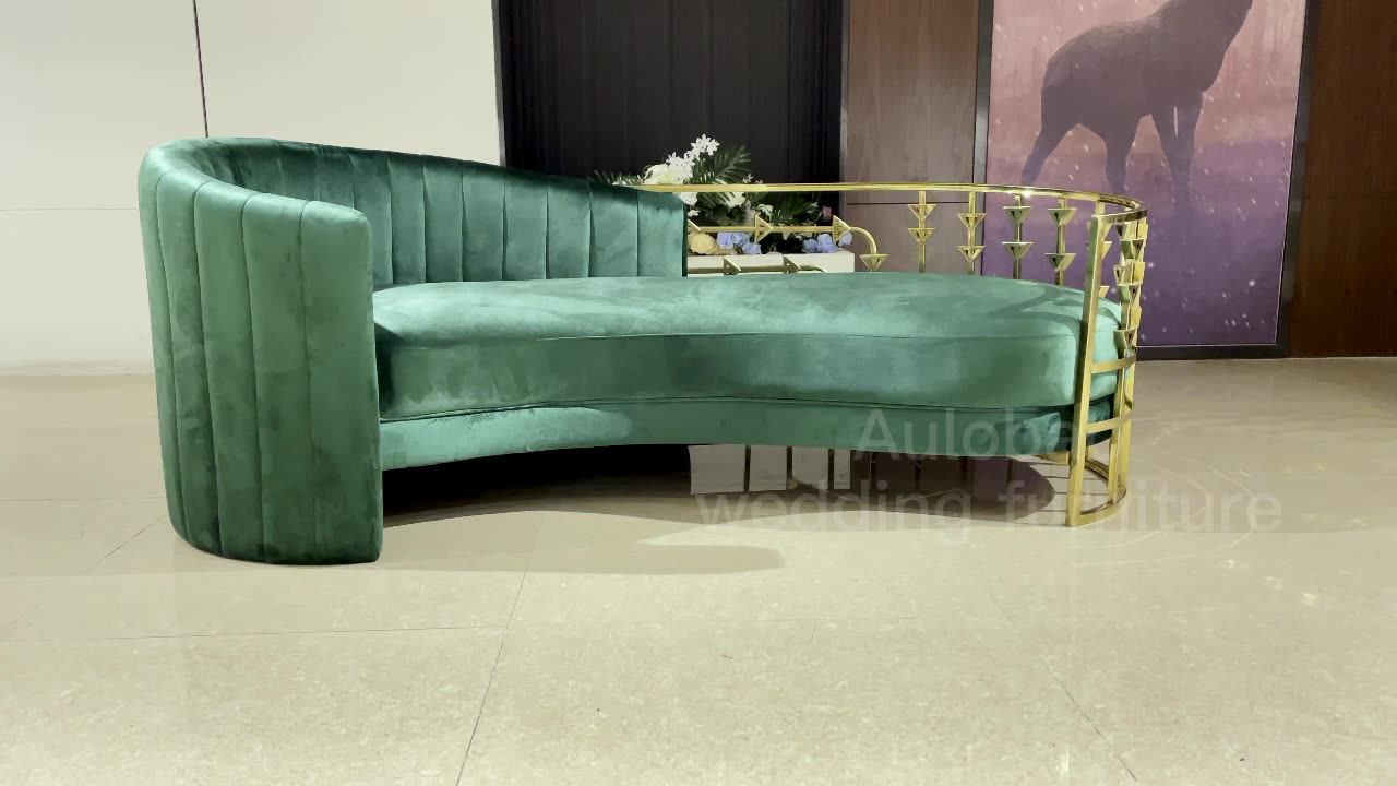 Luxury Double Seats Stainless Steel Wedding Sofa For Bride And Groom Rental Buy Wedding Sofas