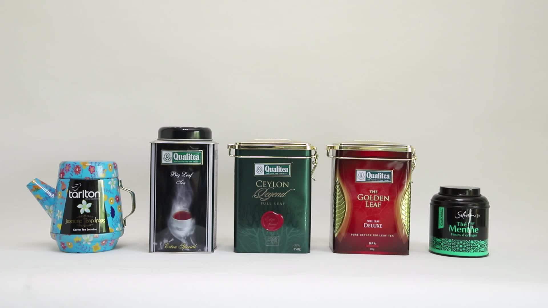 High Quality Round Metal Tin Tea Tin Box Airtight Tea Storage Metal