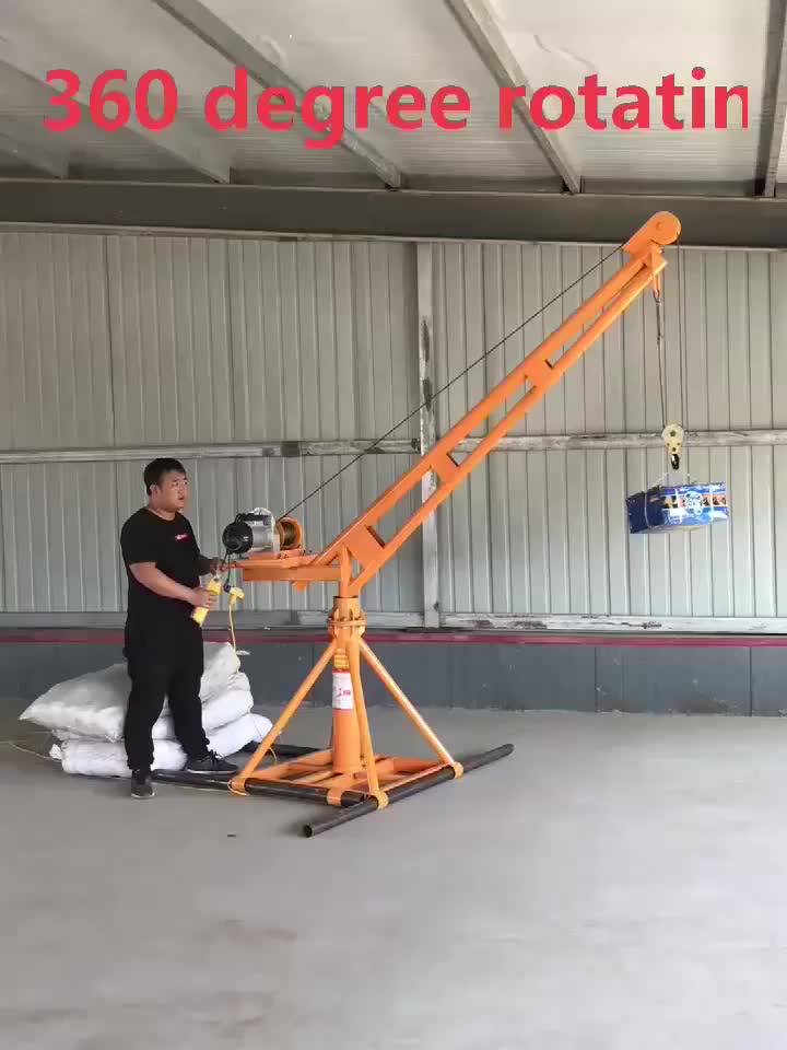 Building Lifting Tool 400kg Small Mini Electric Winch Crane Jtfull Set