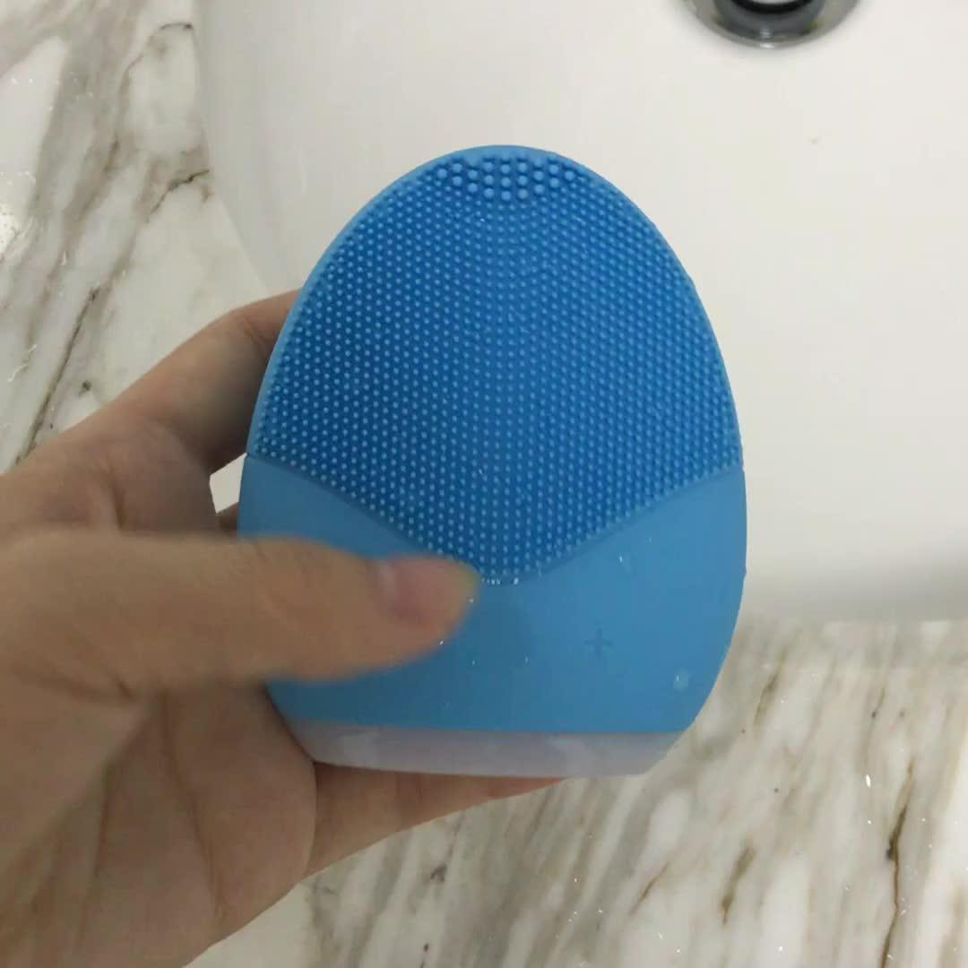 Sonic Silicone Facial Cleansing Brush And Massager Vibrating Face