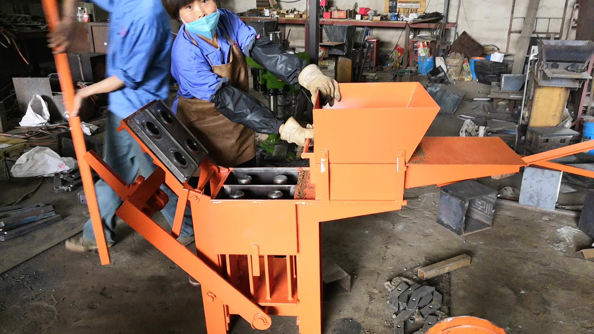 Qmr240 Interlocking Manual Compressed Earth Clay Brick Making Machine