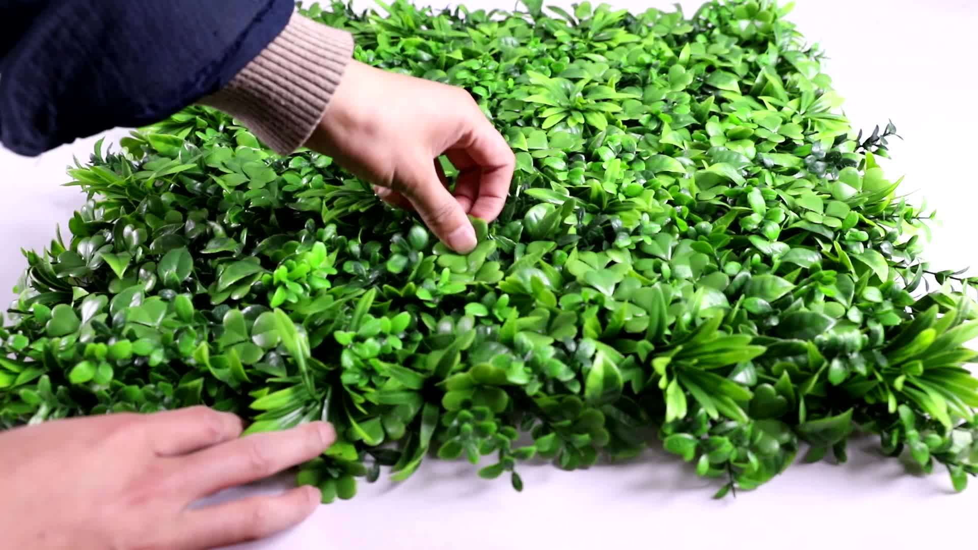 Artificial Grass Wall Backdrop Privacy Hedge Plastic Plant Wall Fence