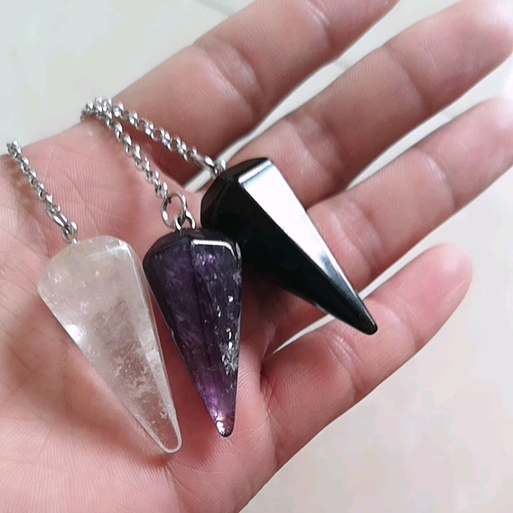 Trade Insurance Best Quality Natural Stone 9 Styles Gemstone Pendulum