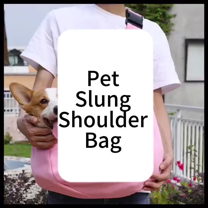 Updated Durable Custom Printing Logo Crossbody Pet Shoulder Bag Traveling Walking Portable Dog