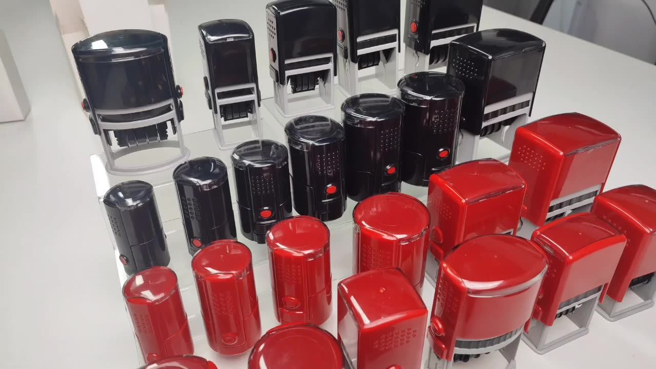 Factory Custom Automatic Self Inking Stamp Stempel Office Roller Text Date Rubber Selfinking