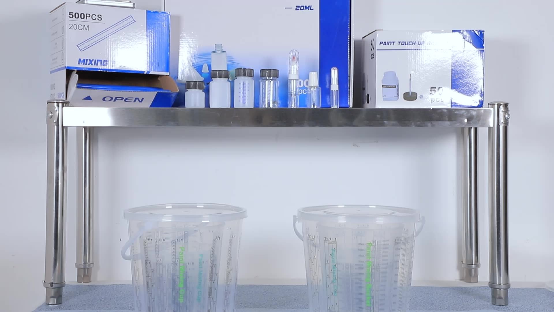 Custom Disposable Plastic Spray Mixing Measure Cup Large Paint Mixing