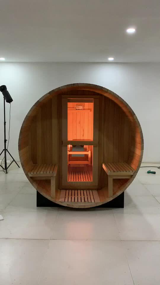 6 Person Red Cedar Barrel Sauna Outdoor With Wood Burning Stove Buy Cedar Barrel Sauna,Barrel