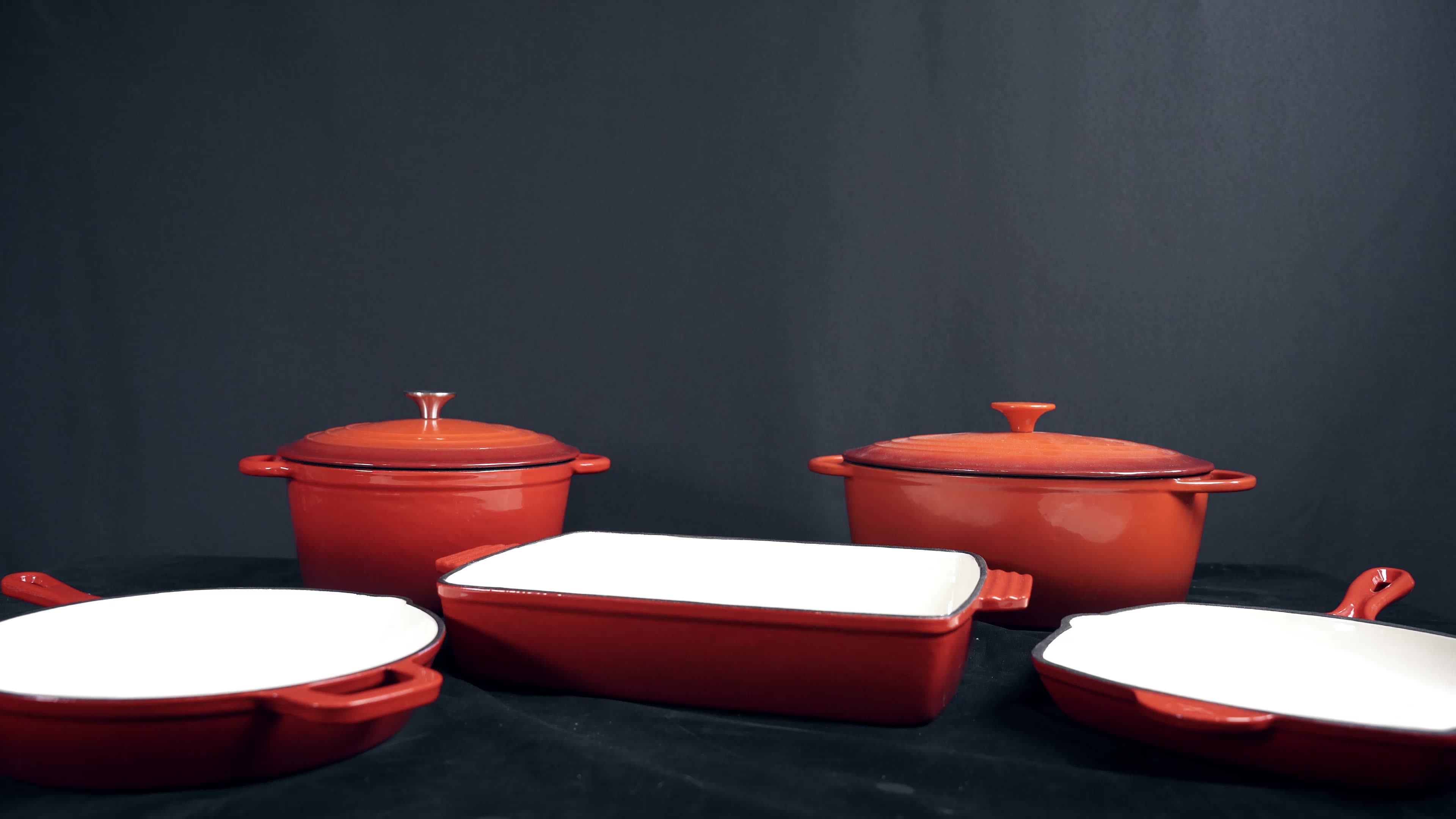 Kitchen Nonstick Enamel Coated Cast Iron Cookware Sets Buy Cookware