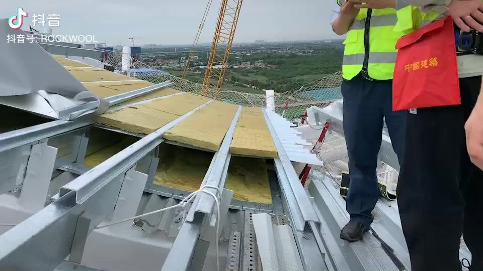 Soundproofing Rock Wool Insulation Board Faced With Black Glass Tissue