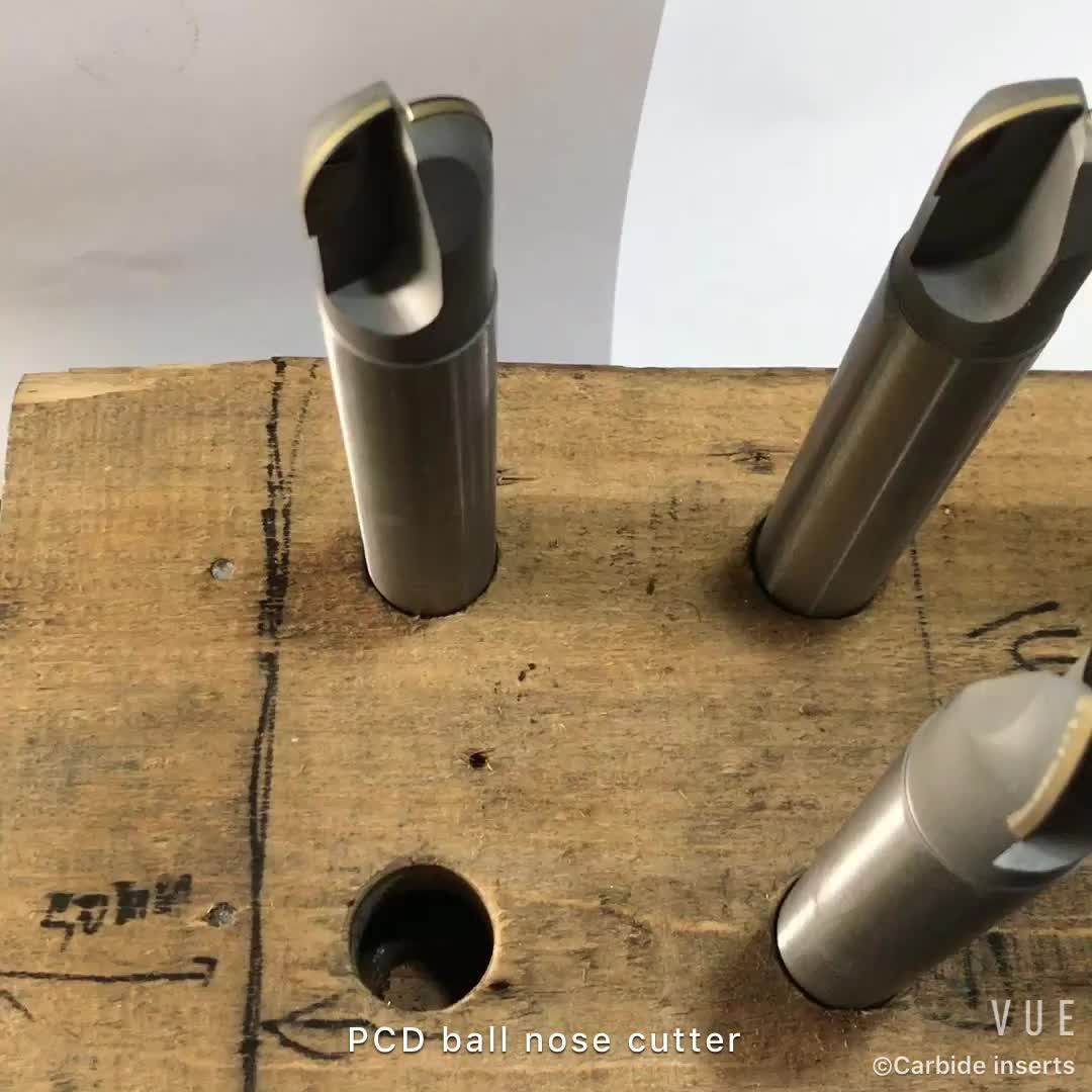 CNC tools diamond milling cutter pcd ball nose end mill, View end mill