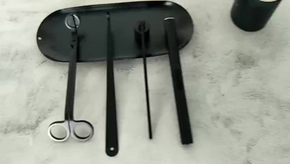 Luxury Scented Candle Wick Trimmers Snuffers Dipper Lighter With Trays