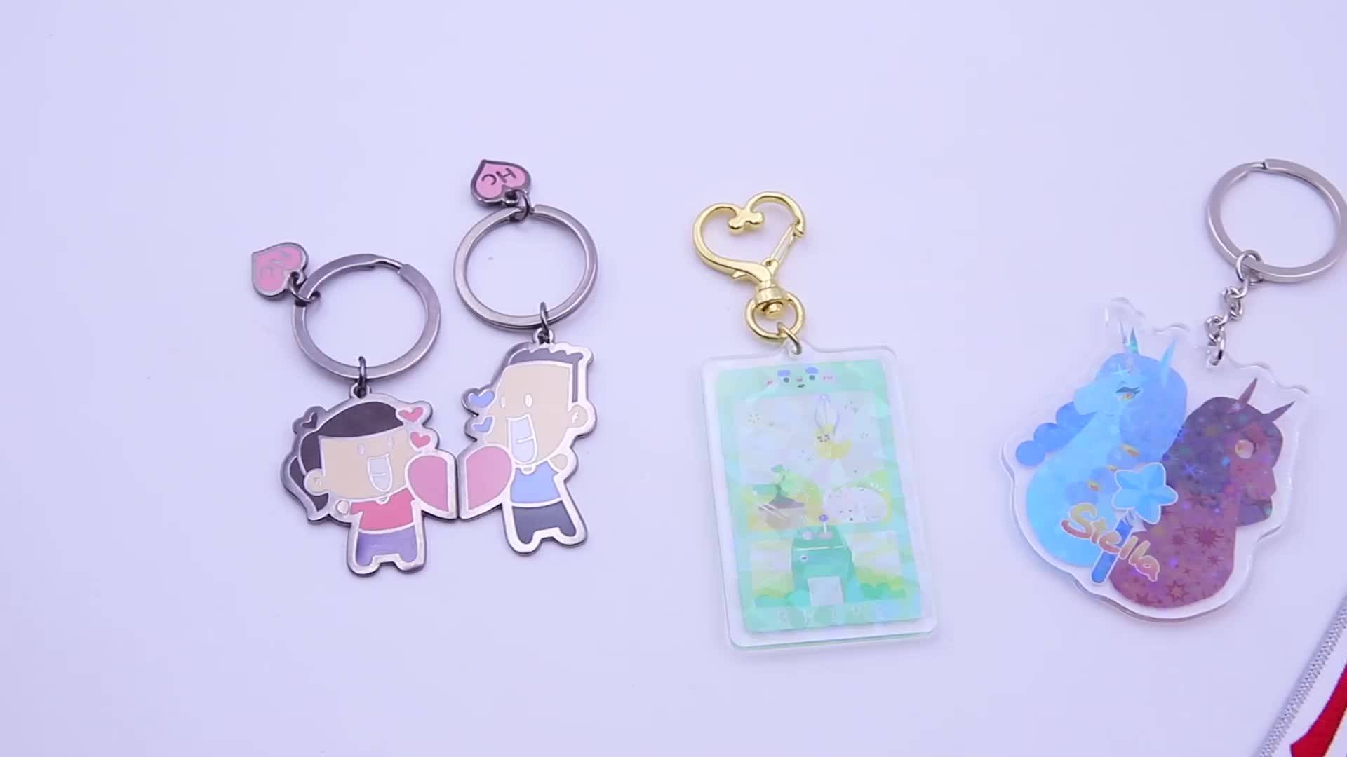 Custom Anime Transparent Plastic Charms Clear Printed Acrylic Keychain