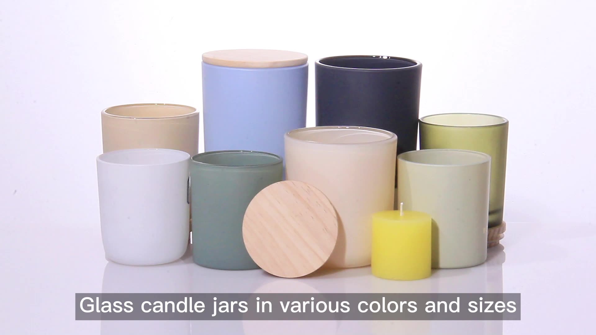 Luxury Frosted 10oz Empty White Frosted Clear Glass Candle Jars With
