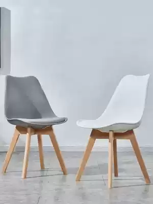 Nordic Eames chair Simple modern backrest negotiation desk chair ins net red stool dining chair solid wood household