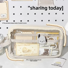 2024 Large Capacity Pen Bag with High-End, Minimalist Design - Student Writing Box for Primary School Girls