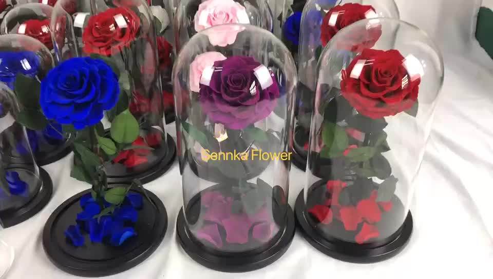Long Life Preserved Rose Preserved Flower Rose Glass Wholesale