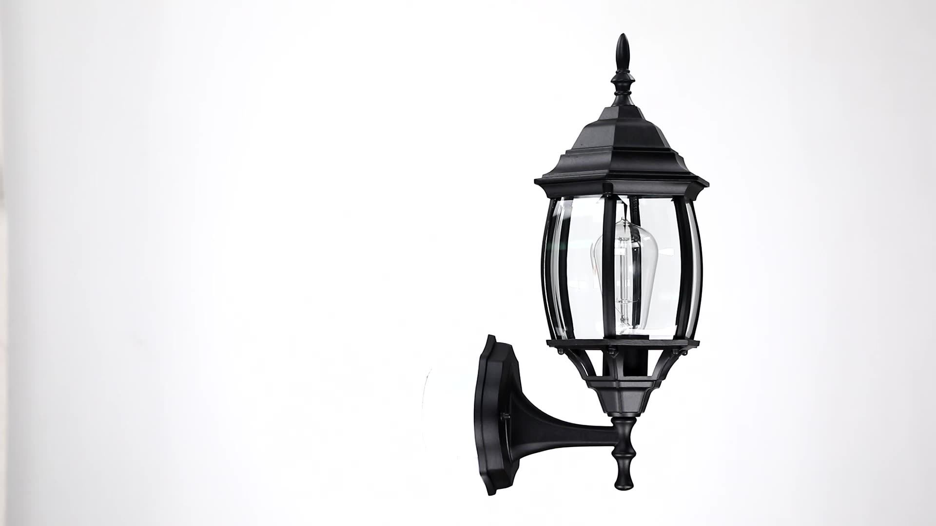 Traditional Outdoor Wall Light Antirust Wall Light With Black Finish