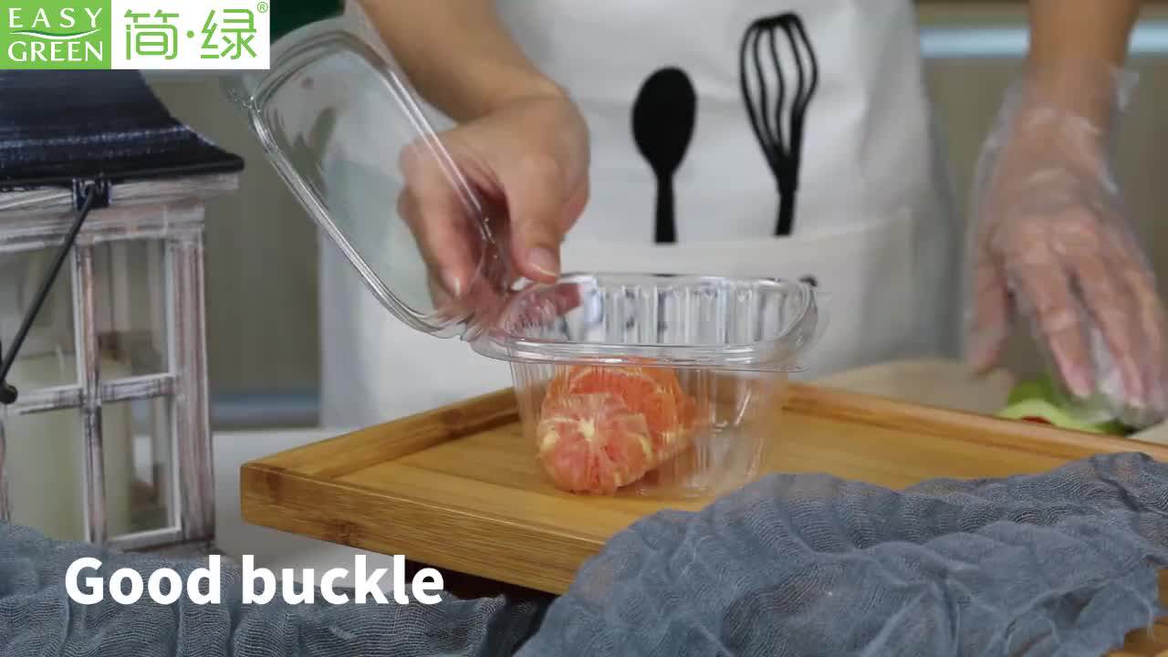 Easy Green Transparent Blister Clamshell Disposable Plastic Salad Fruit