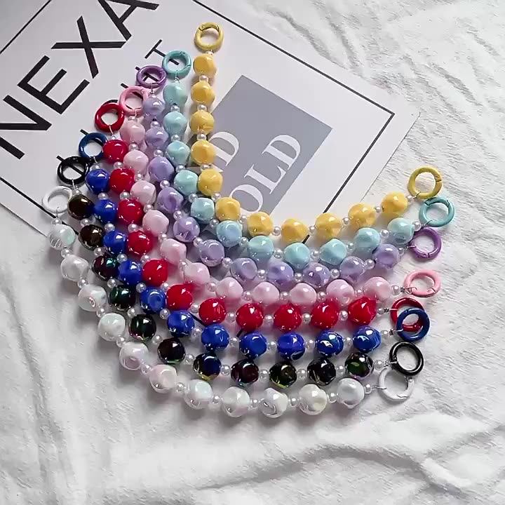 Wholesale 1kg Bulk Plastic Beads 6/8/10mm Straight Hole Candy