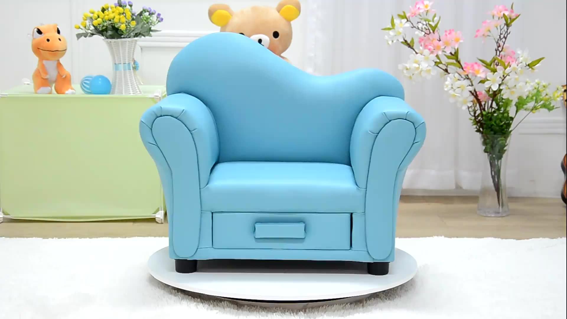 Kids Armrest Chair With Drawer Wholesale Furniture For Sofa Living Room
