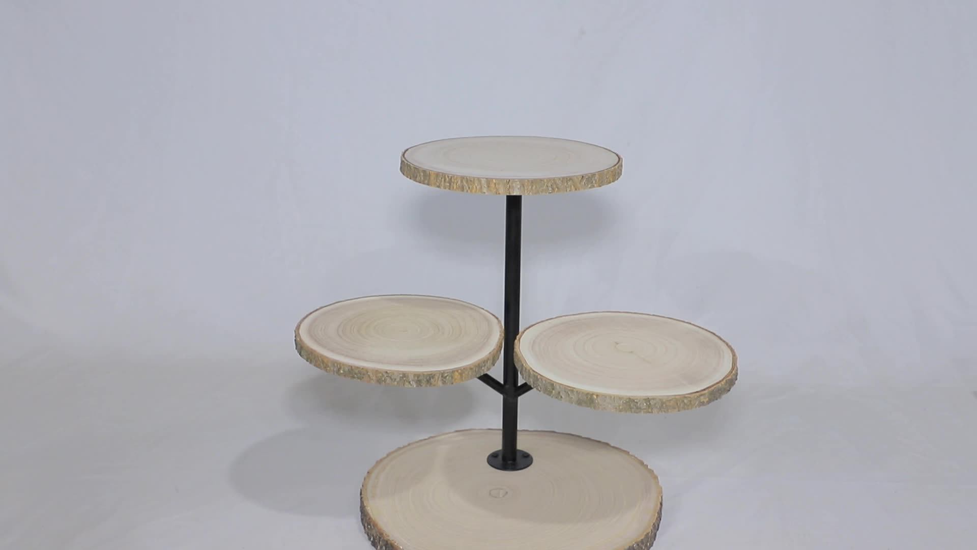 Custom Tier Cupcake Tower Stand Wood Flexible Design - Main Image