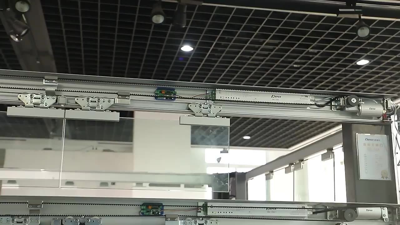 Hotel Automatic Sensor Glass Sliding Door Automatic Sliding Door Machine With 65w Dc Brushless