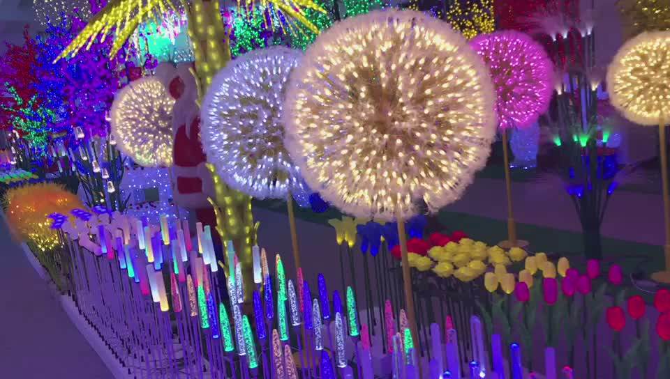 Wholesale Outdoor Artificial 3d Large Fiber Optic Flower Lights Led