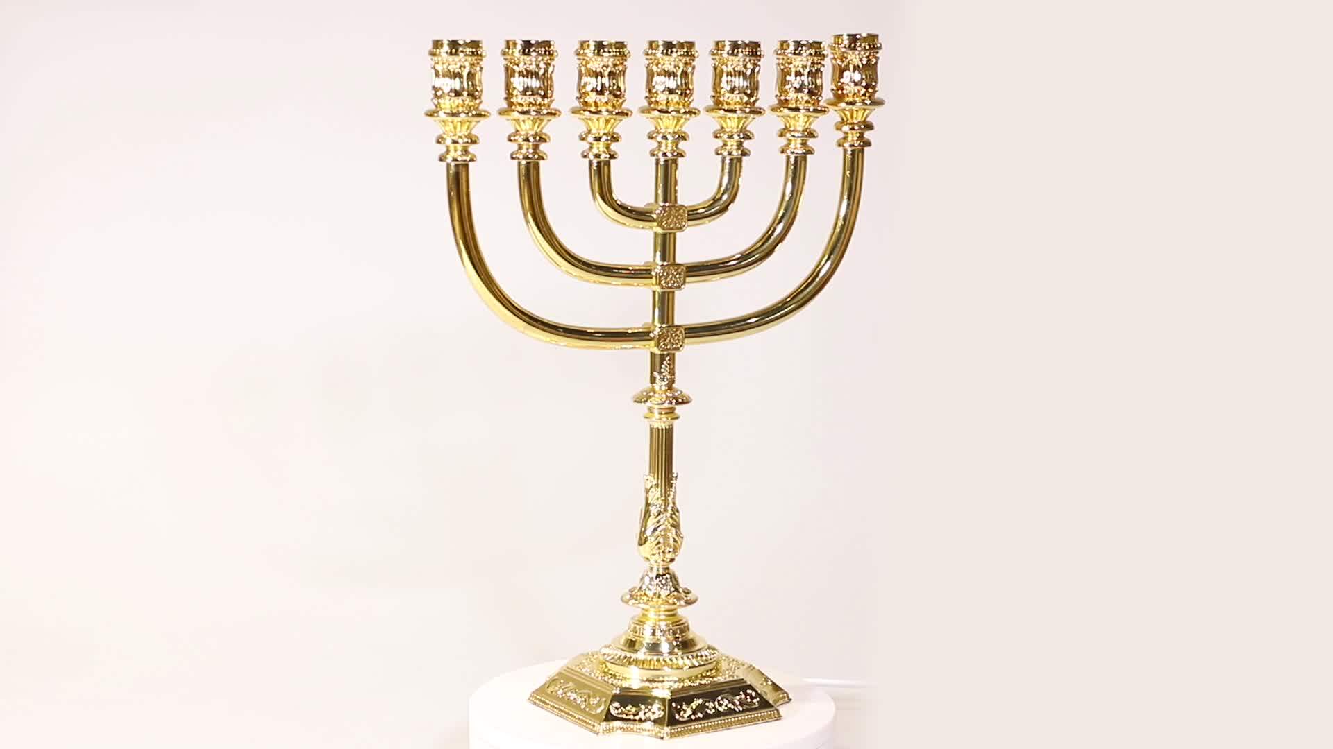 7 Arms Metal Candle Holder Gold Custom Centerpieces For Wedding Table